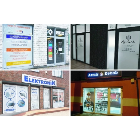 Reklama na sklep/lokal - Materiały do samodzielnego oklejenia do 10mkw